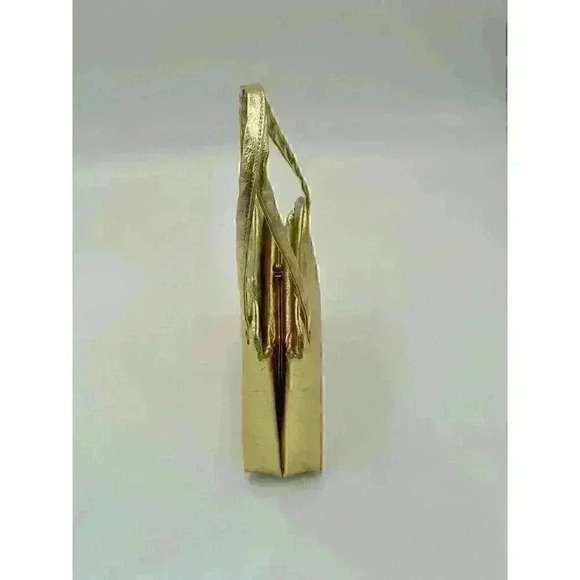 Vintage Ila of California Gold Shoulder Bag with Clasp Center Pocket - Picture 8 of 9